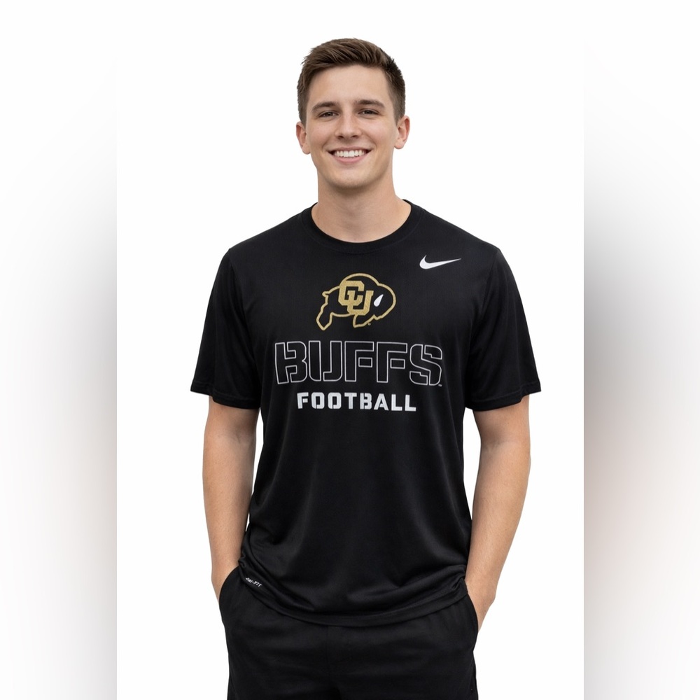 Nike Black and Gold Buffs Football Tee